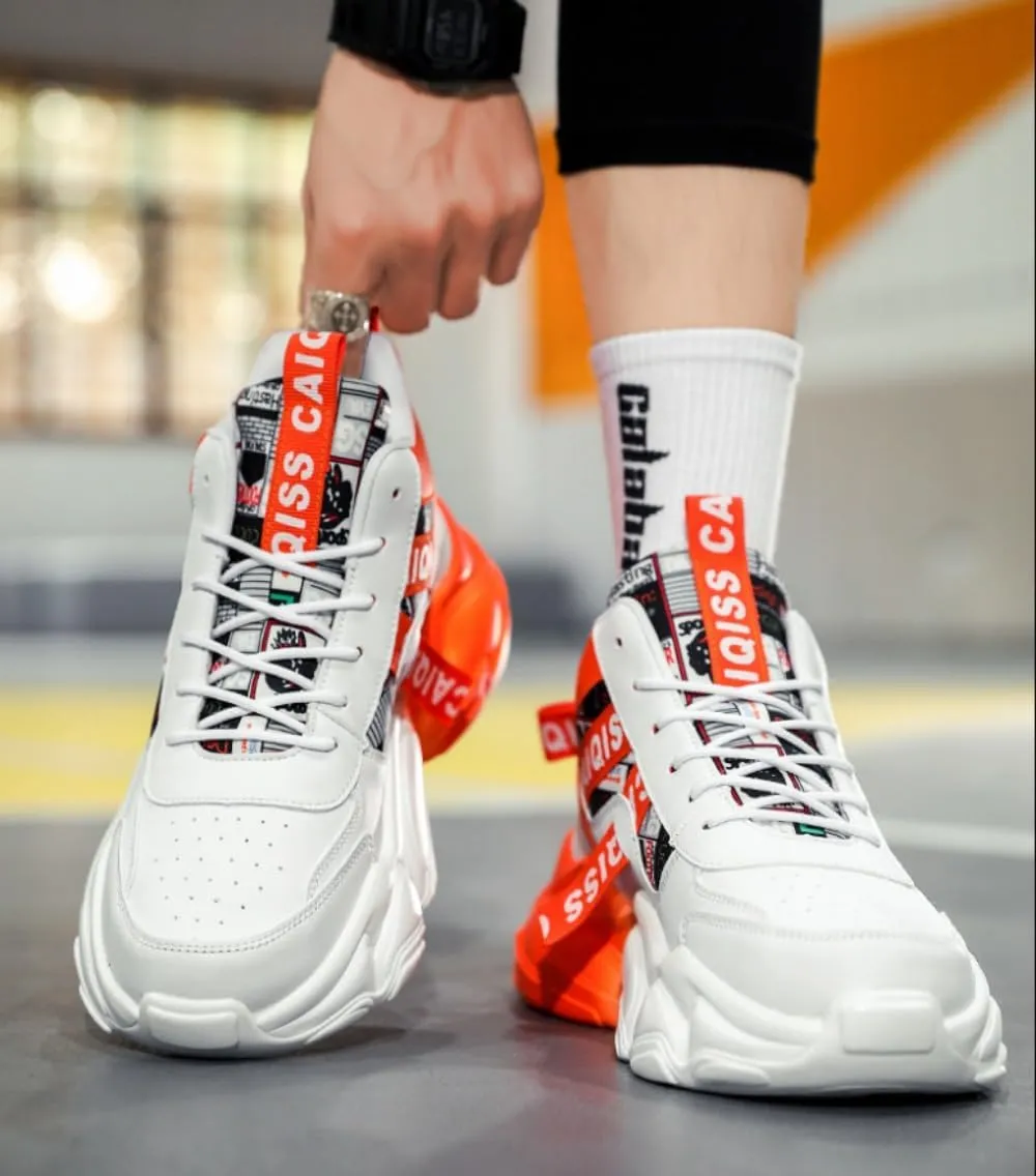 '   Chunky Sneakers Casual Trainers Fashion Workout Gym Tennis Shoes Trendy Youth Student Thick Sole for Men