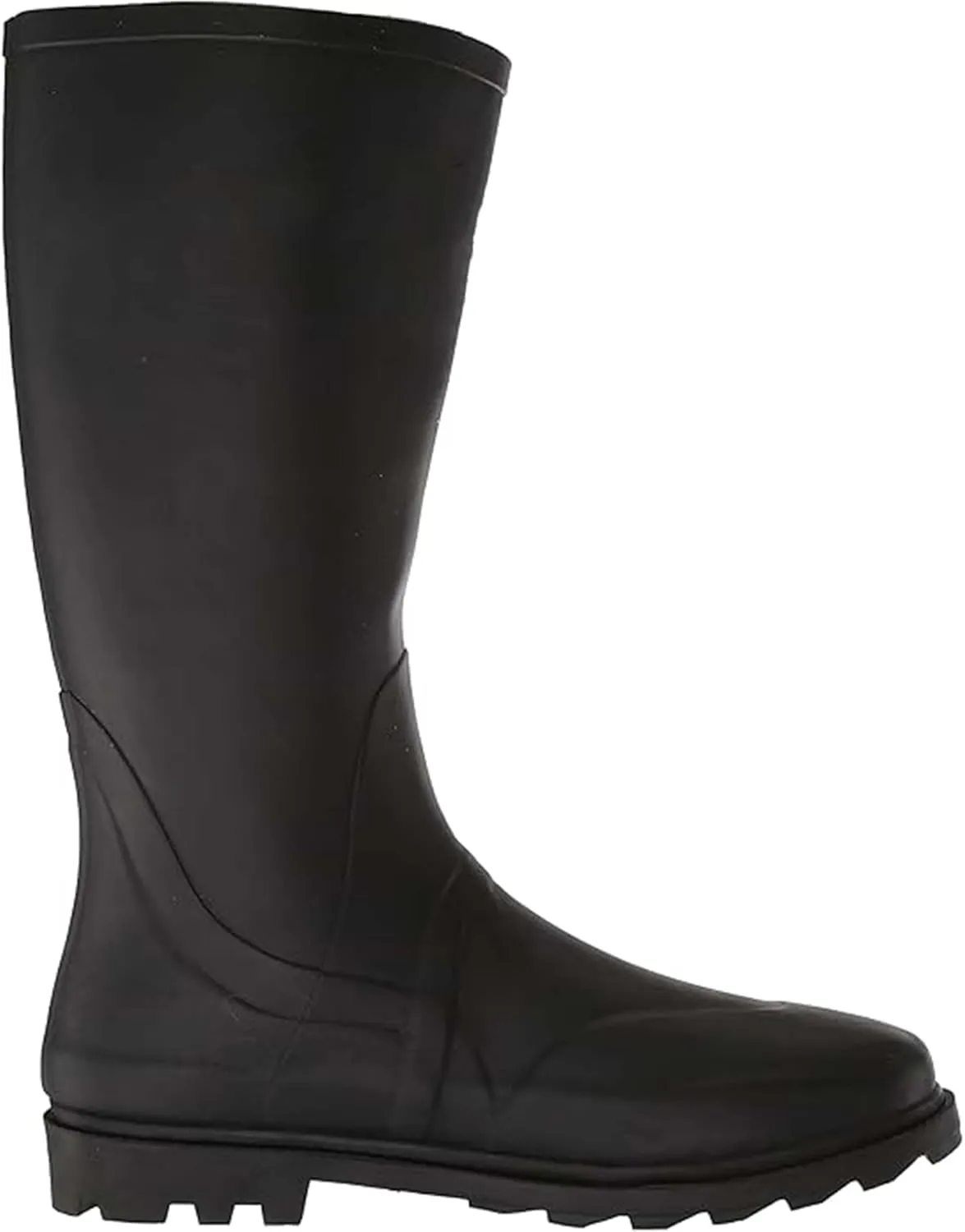 Ad Tec 14" Expandable Calf Rubber Rain Boots for Men - Durable, Waterproof, and Non-Slip Outsole Men's Boot for Hunting, Fishing, Hiking, Farm or Outdoor Work - Black