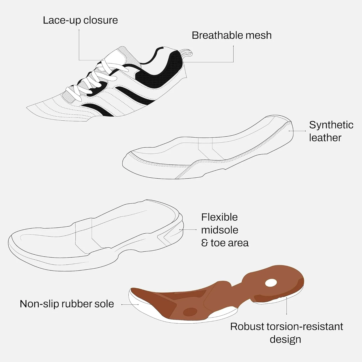 Avantic Mens Padel Shoes, Exceptional Grip & Stability, Secure Movement, Optimal Court Performance, Lightweight Sneakers