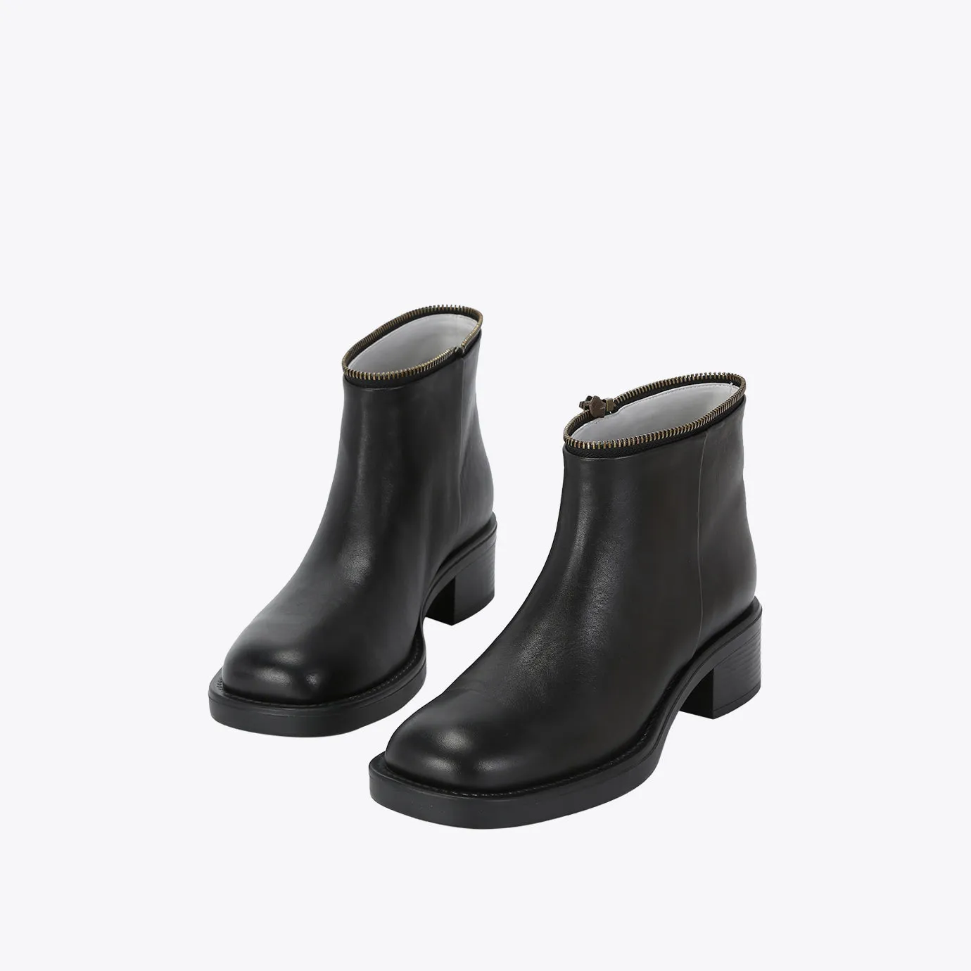 Botte Convertible Zippé - Noir