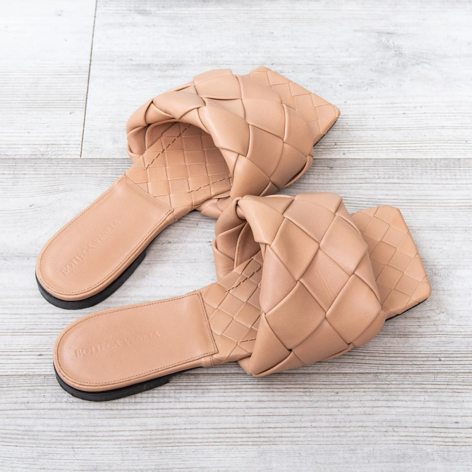 Bottega Veneta Intrecciato Slide Sandals