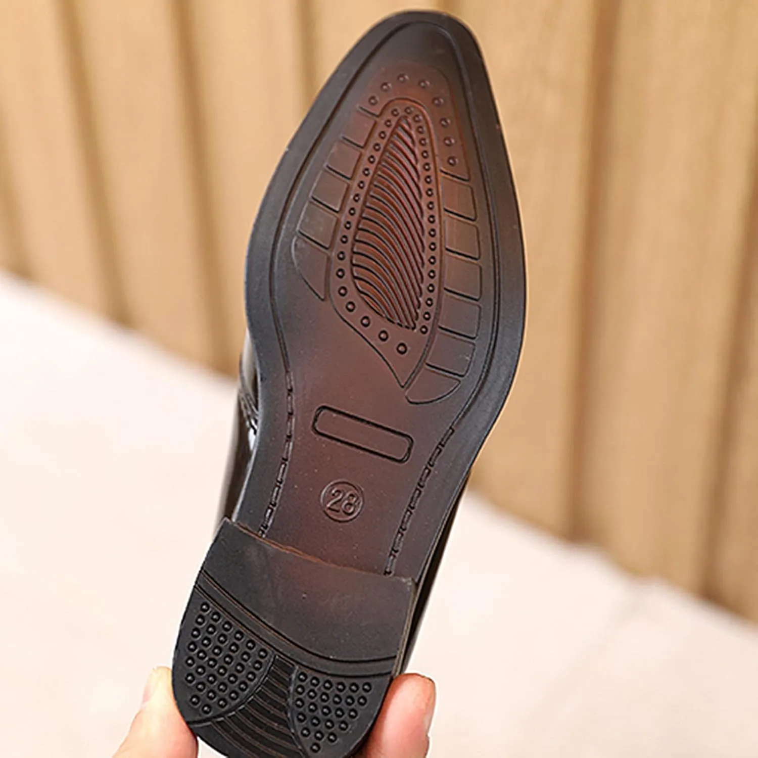 Boy's Classic Oxfords Dress Shoes Pointed Toe Patent Formal Dress Shoes Lace Up Wedding Prom Infant Dress Shoes