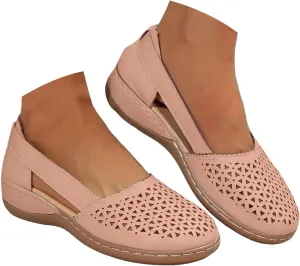 Casual Sandal Women's Closed Toe Flat Shoes Fashionable Casual Hollow Outer Wear Light Breathable Shoes