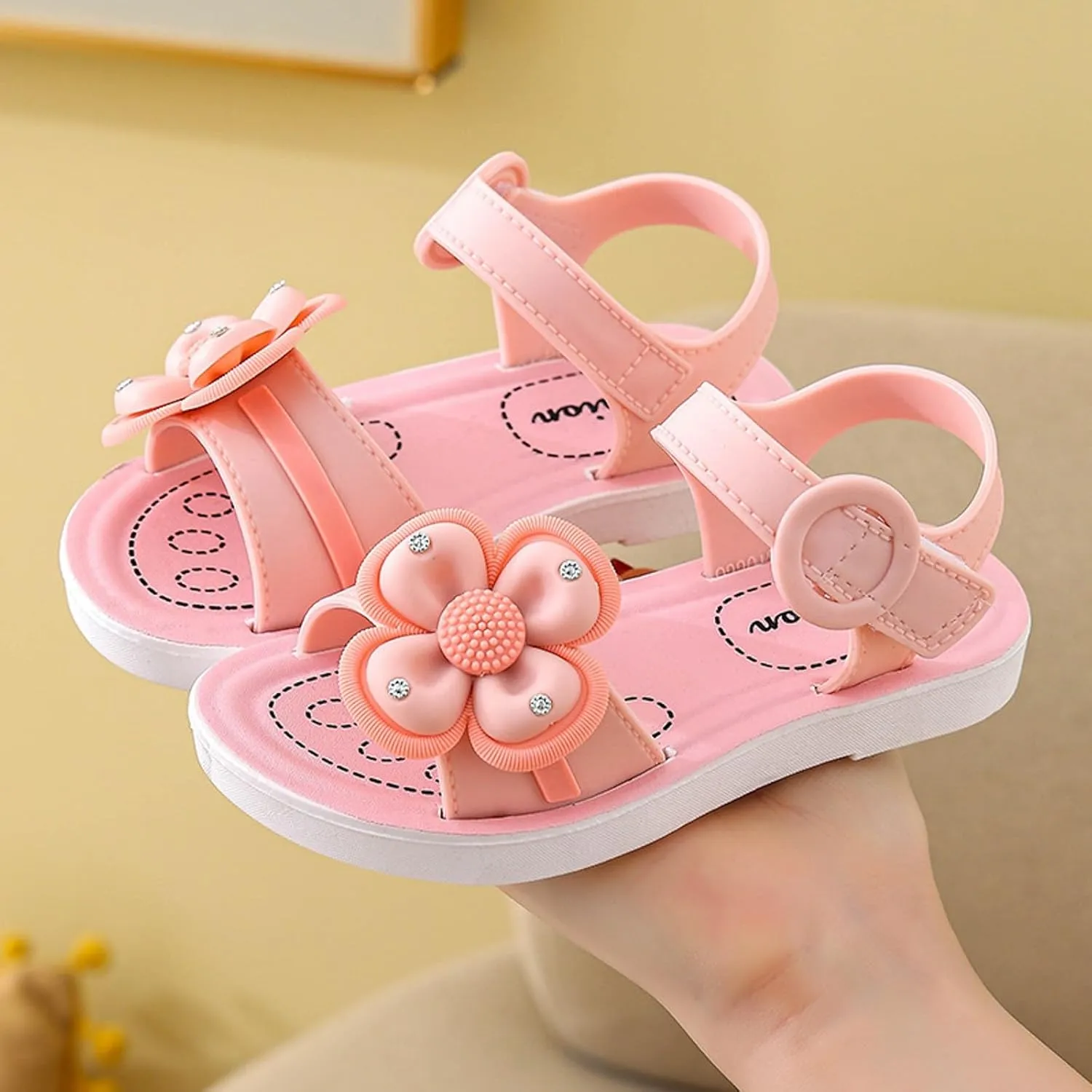 Children Shoes Comfortable Soft SSole Sandals Fashionable Flower Beach Sandals Shoes Toddler Slippers Size Kids Slippers
