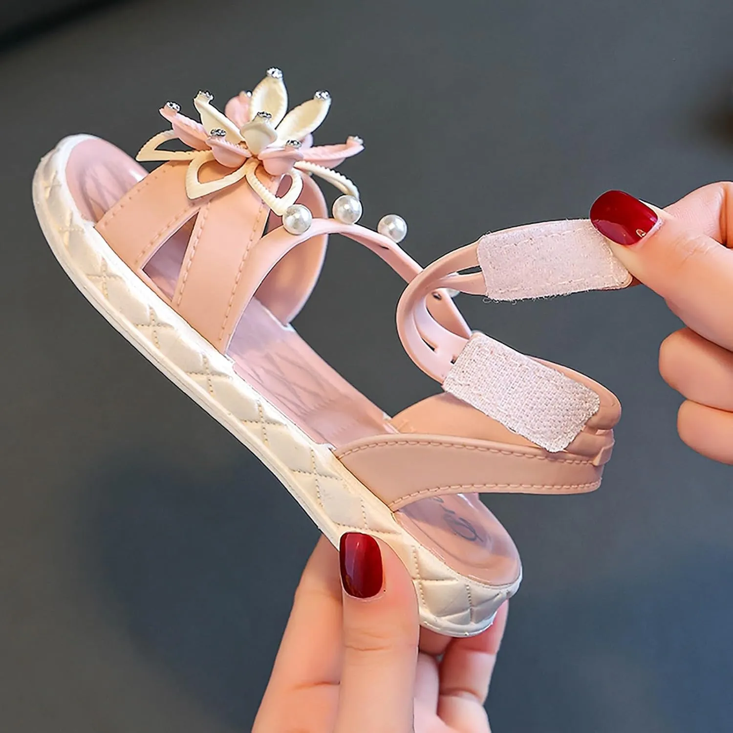 Children Shoes Fashion Flower Thick Soled Sandals Soft Sole Comfortable Sandals Girl Dress for Toddler Girl