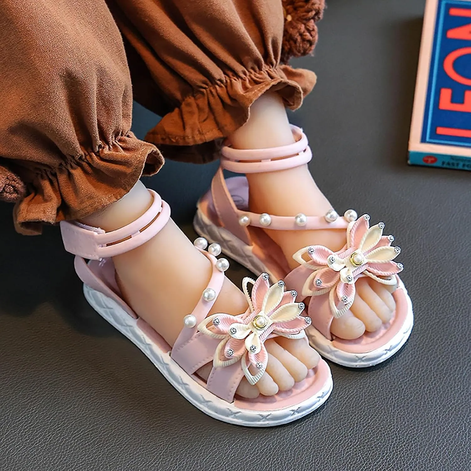 Children Shoes Fashion Flower Thick Soled Sandals Soft Sole Comfortable Sandals Girl Dress for Toddler Girl