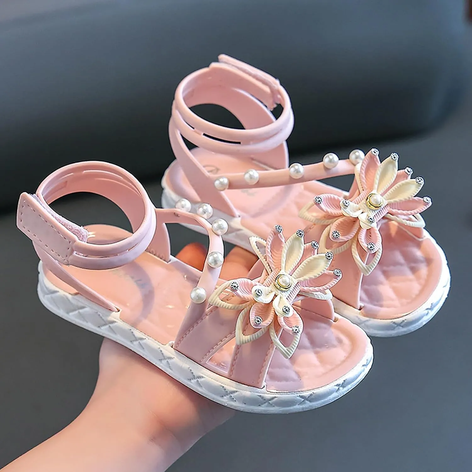 Children Shoes Fashion Flower Thick Soled Sandals Soft Sole Comfortable Sandals Girl Dress for Toddler Girl