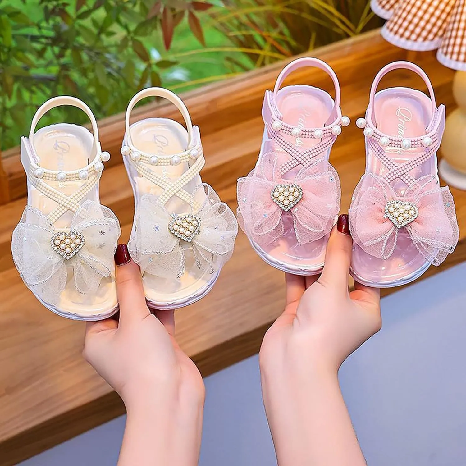 Children Shoes Fashion Flower Thick Soled Sandals Soft Sole Comfortable Sandals Girls White Girls Summer Shoes