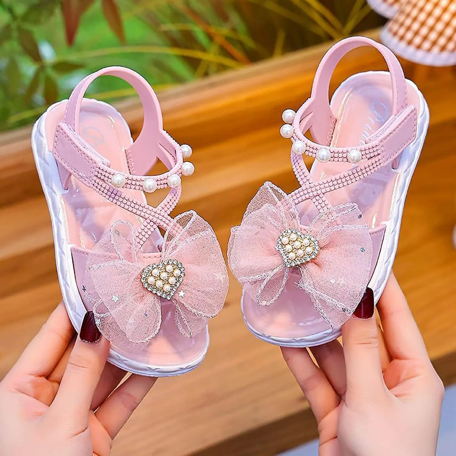 Children Shoes Fashion Flower Thick Soled Sandals Soft Sole Comfortable Sandals Girls White Girls Summer Shoes