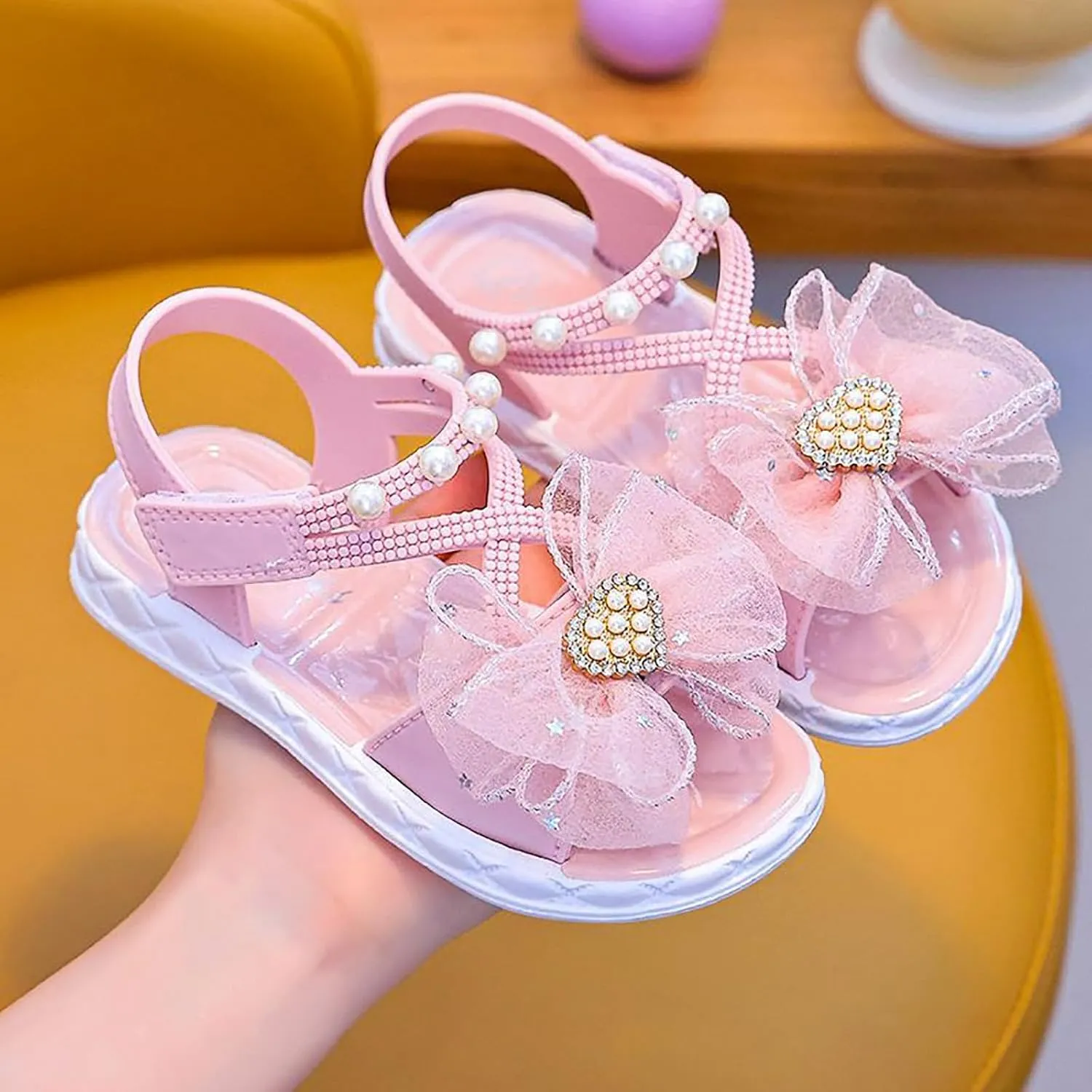 Children Shoes Fashion Flower Thick Soled Sandals Soft Sole Comfortable Sandals Girls White Girls Summer Shoes