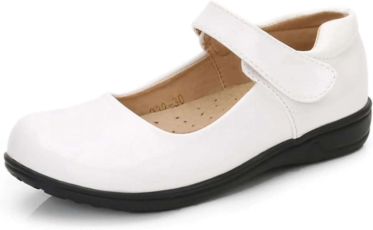 Children's Girl Mary Jane Leather Shoes Princess Classic Wedding Birthday Pary Dress Low Heel Platform Flat