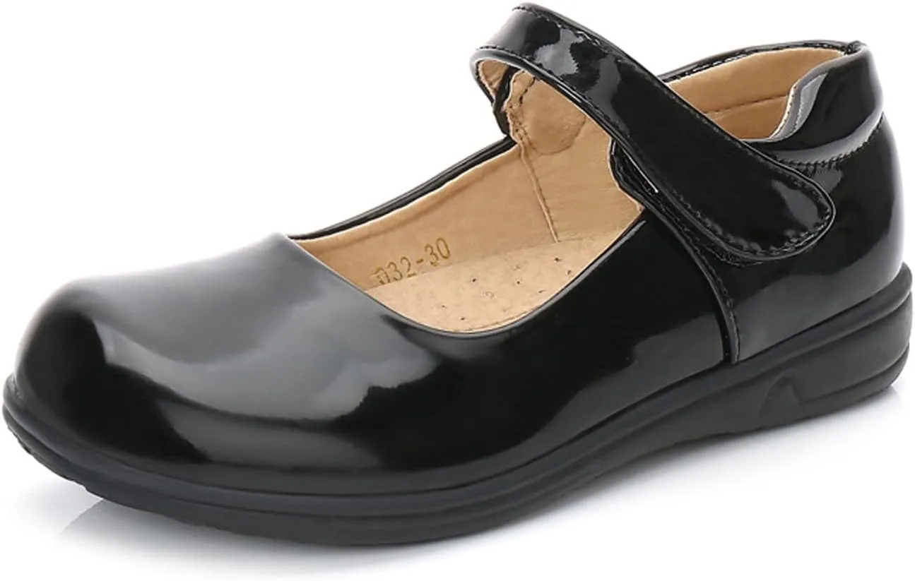 Children's Girl Mary Jane Leather Shoes Princess Classic Wedding Birthday Pary Dress Low Heel Platform Flat