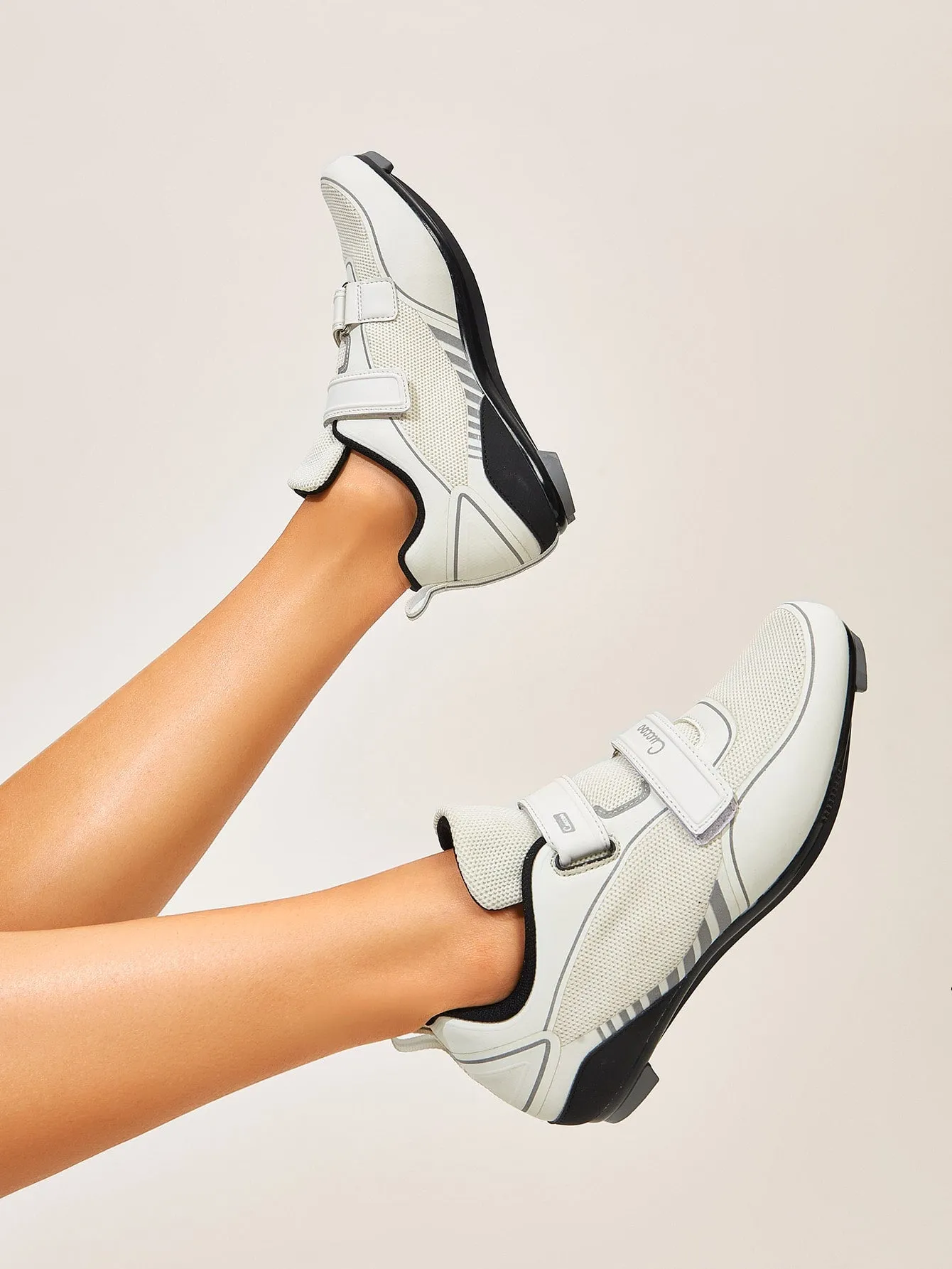 Contrast Binding Hook-and-loop Fastener Strap Sneakers