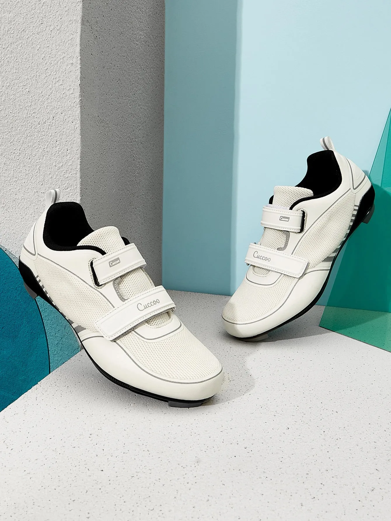 Contrast Binding Hook-and-loop Fastener Strap Sneakers