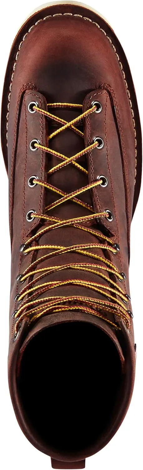Danner 8 Bull Run Work Boots for Men - Durable, Lightweight Full-Grain Leather with Non Slip Wedge Outsole & 3-Density Cushion Footbed, EH Resistant