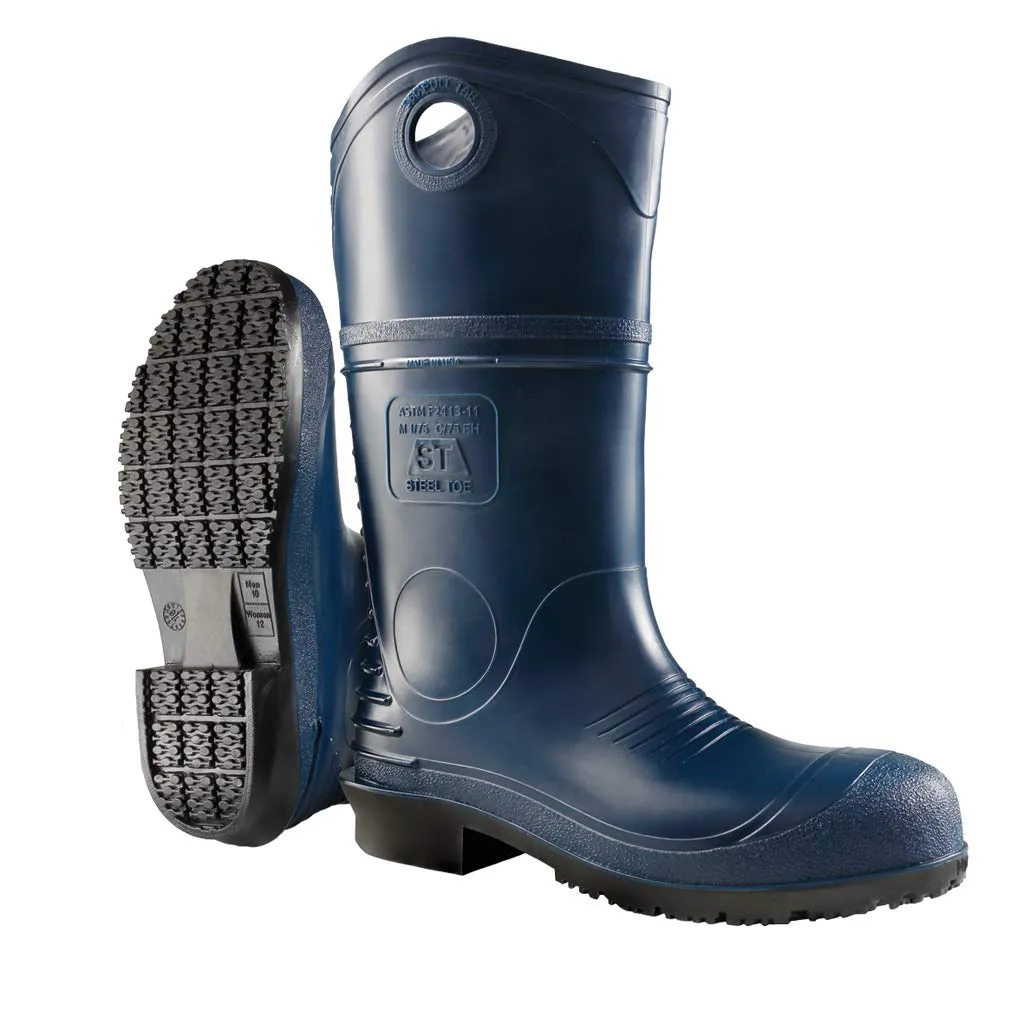 Dunlop Protective Footwear, DuraPro Steel Toe, 100% Waterproof Polyblend PVC Material, Comfortable DURAPRO Energizing Insoles, Lightweight and Durable, 8908600.14, Size 14 US, Black