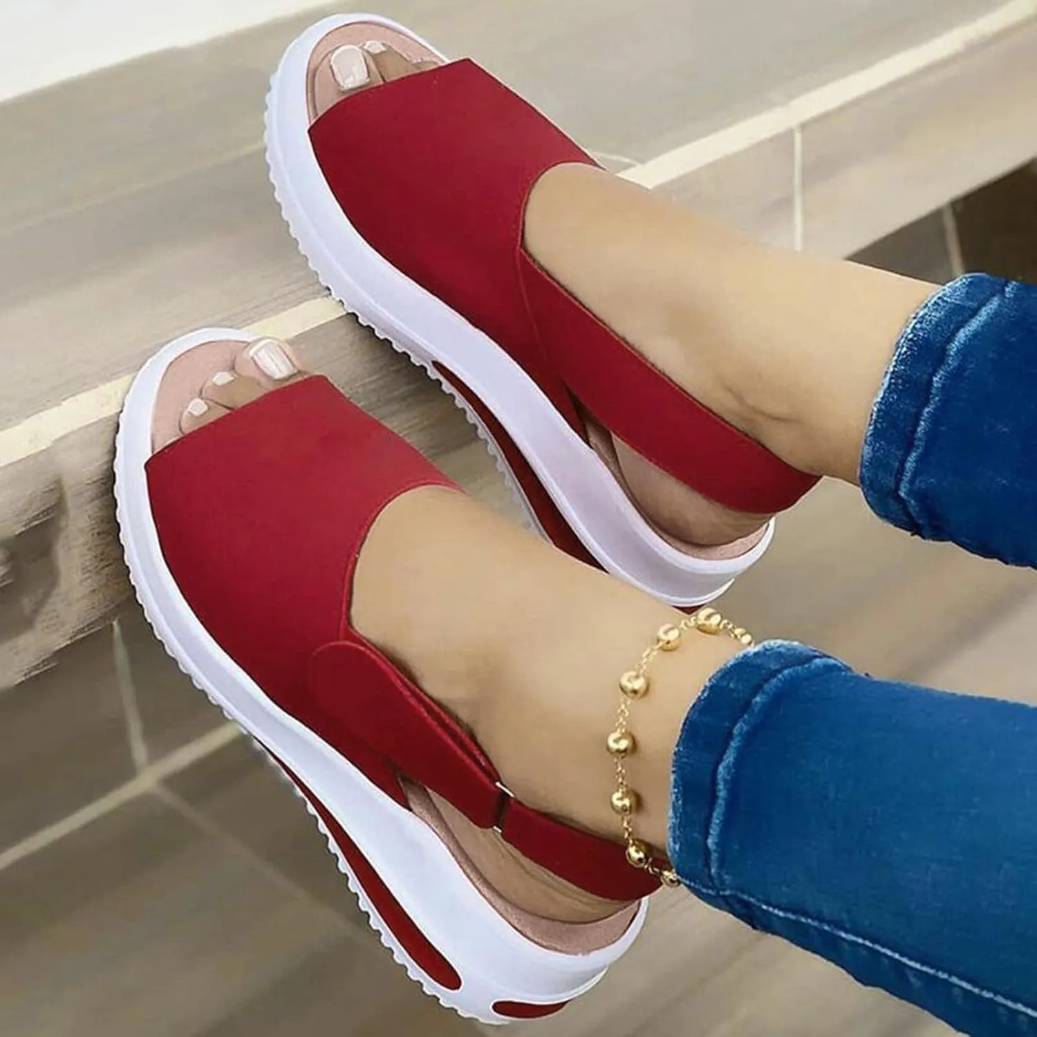 Eduavar Sandals Women Dressy Summer, Womens Sandals Fashion Sport Open Toe Sandals Shoes Casaul Wedge Platforms Sandals