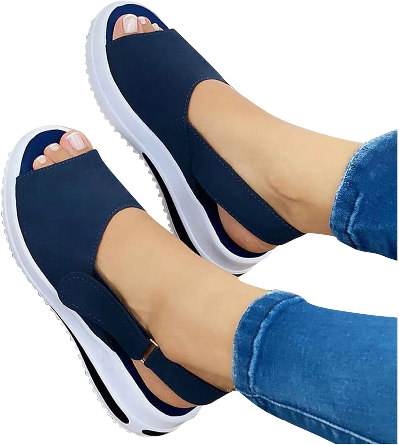 Eduavar Sandals Women Dressy Summer, Womens Sandals Fashion Sport Open Toe Sandals Shoes Casaul Wedge Platforms Sandals