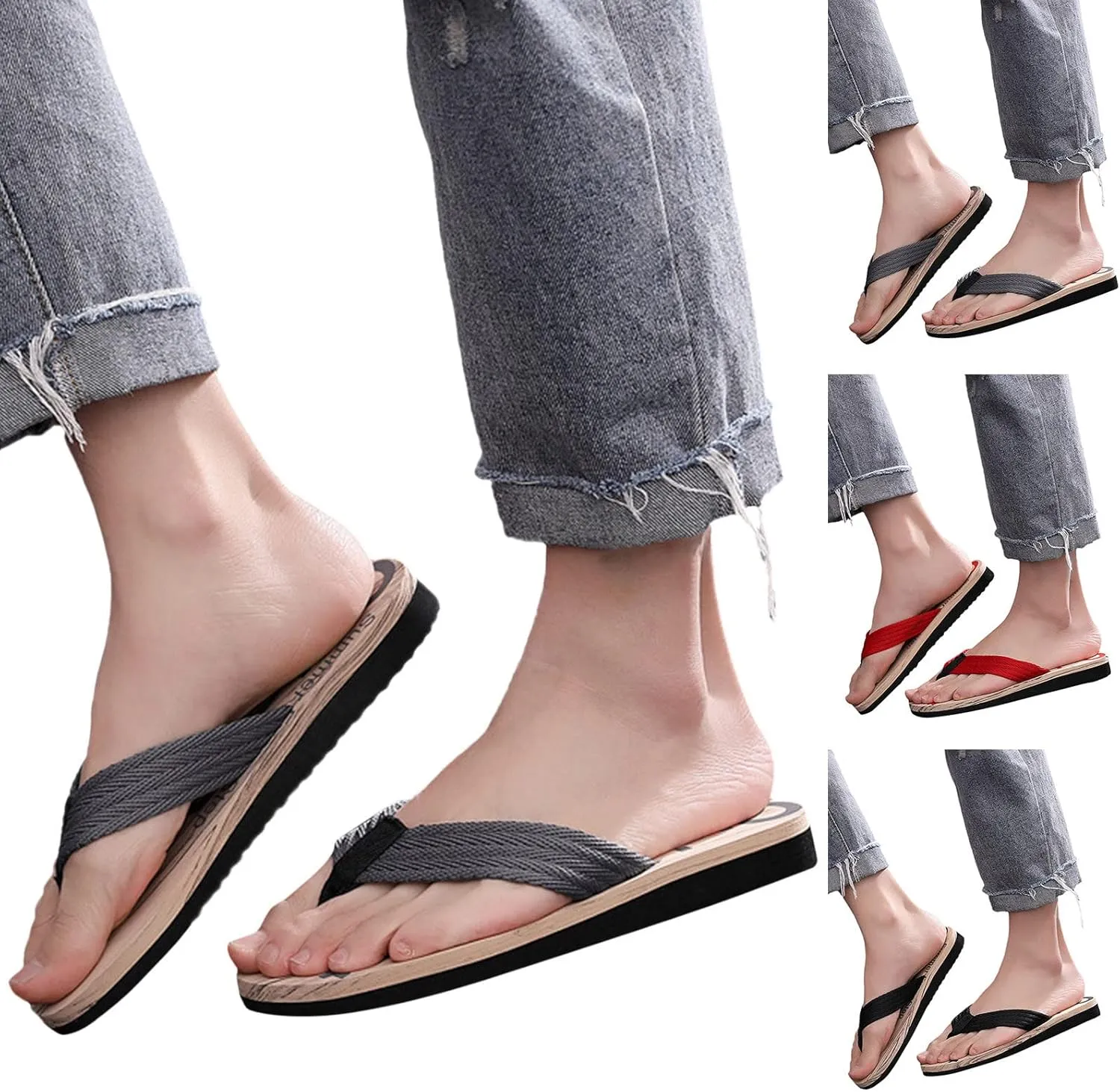 Flip Flop For Men Beach Yoga Mat Soft and Supportive Water Sandals Summer Arch Support Outdoor Comfort Slippers