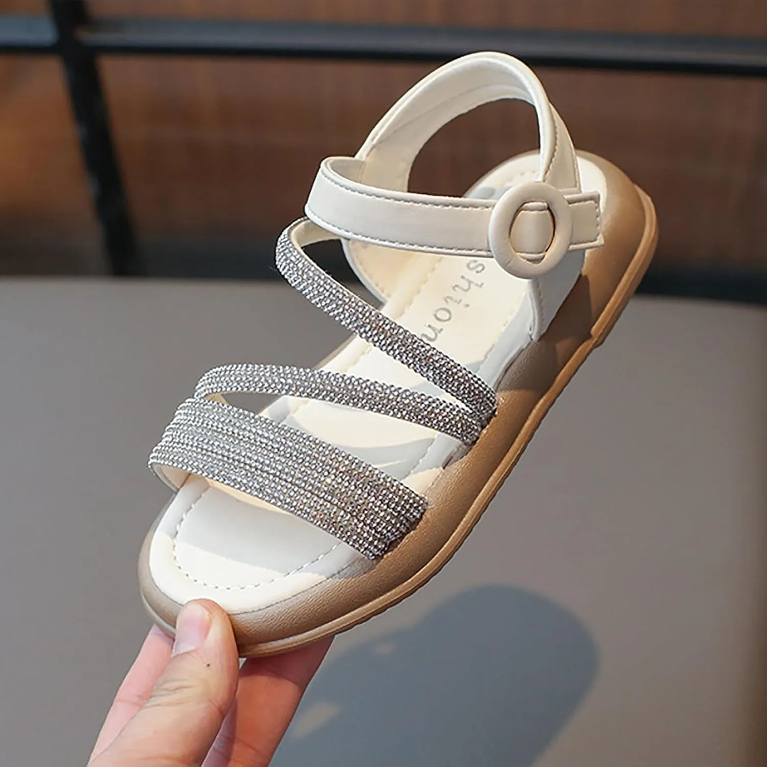 Flower Girl Sandals Girl Summer Comfortable Open Toe Dress Shoes Toddler Little Kid Wedding