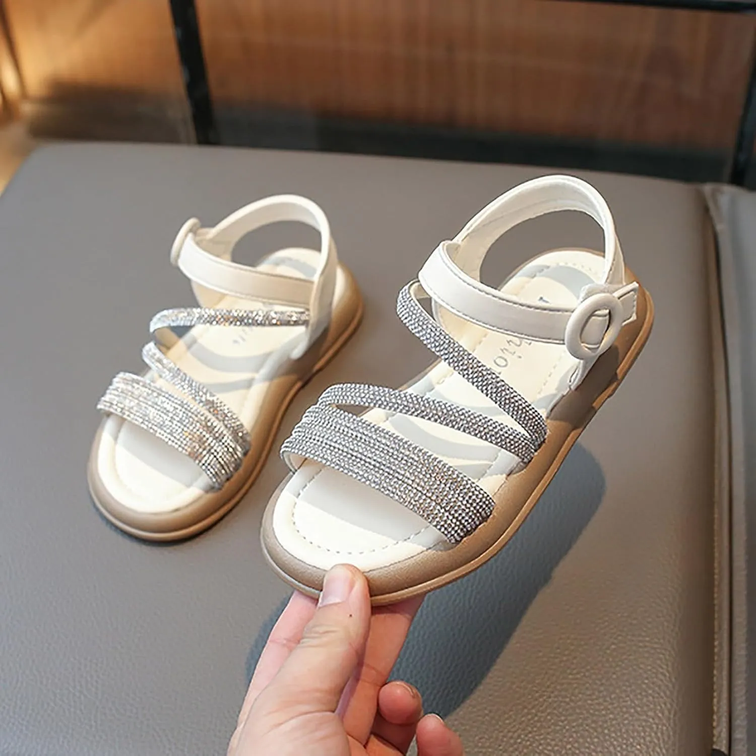 Flower Girl Sandals Girl Summer Comfortable Open Toe Dress Shoes Toddler Little Kid Wedding