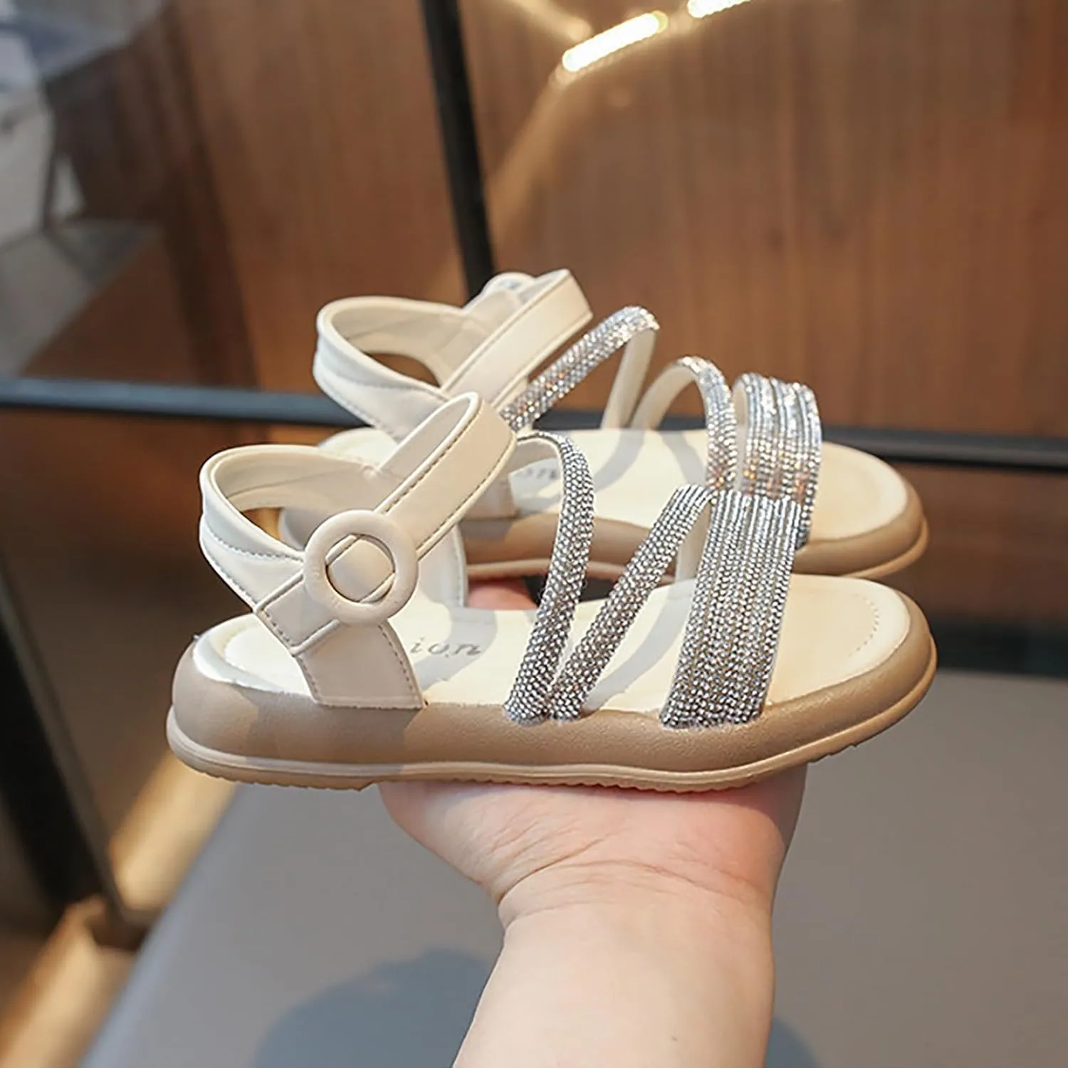 Flower Girl Sandals Girl Summer Comfortable Open Toe Dress Shoes Toddler Little Kid Wedding