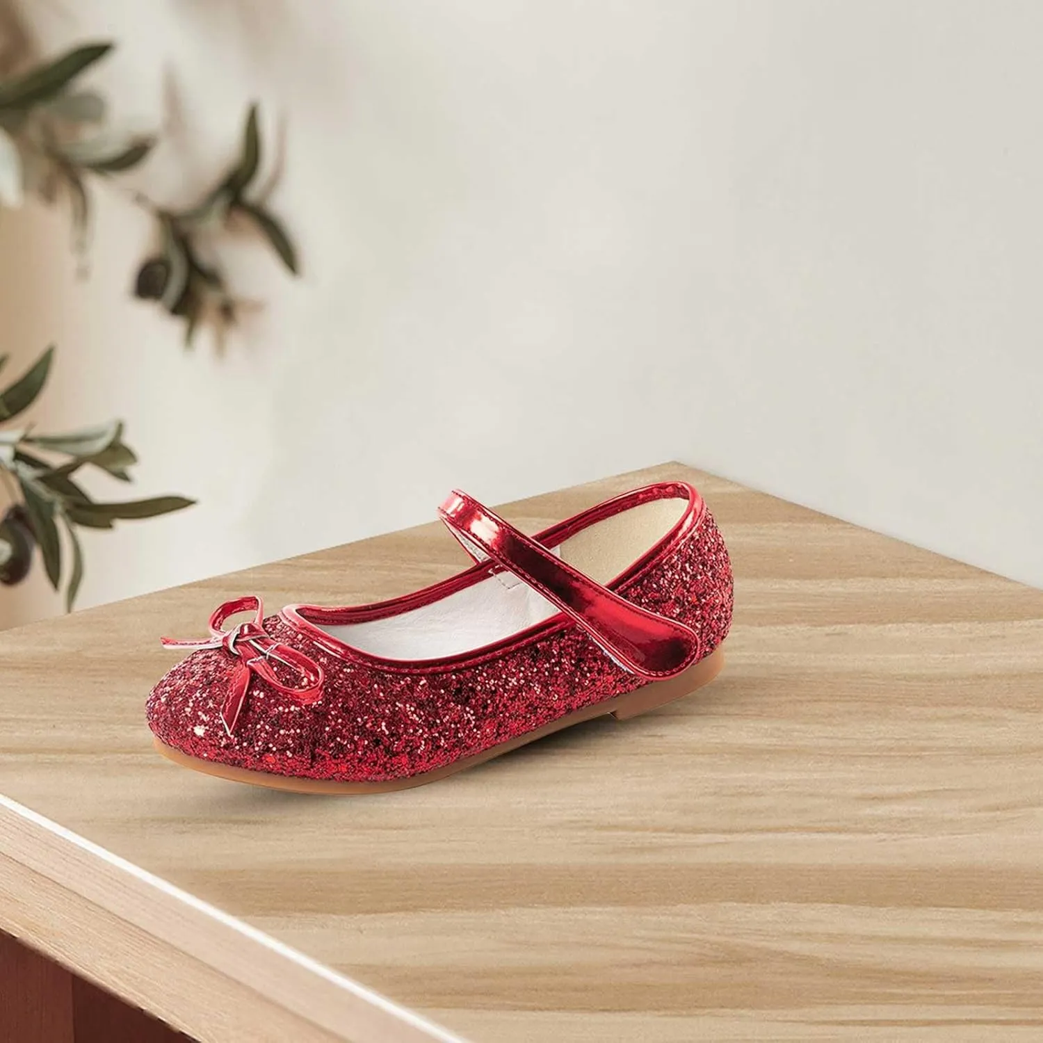Generic Kids Toddler Girls Bowknot Sequin Mary Jane Sandals Flat Bottom Princess Dress Shoes Summer Wedding Party Shoes