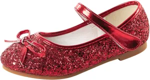 Generic Kids Toddler Girls Bowknot Sequin Mary Jane Sandals Flat Bottom Princess Dress Shoes Summer Wedding Party Shoes