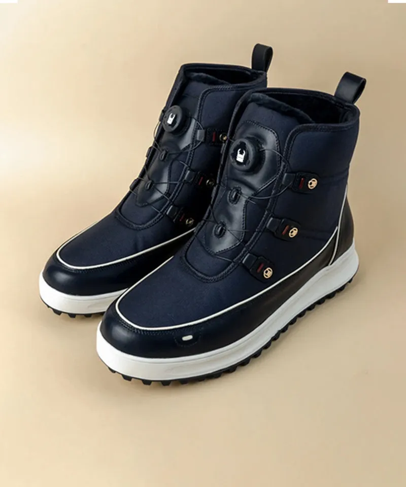 GFJ Golf Men's White Ankle Boots - Navy