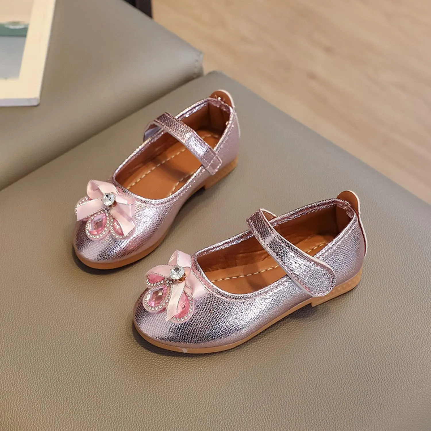 Girls Dress Shoes Low Heel School Girls Wedding Party Mary Jane Pump Shoes Ankle Strap Sandal