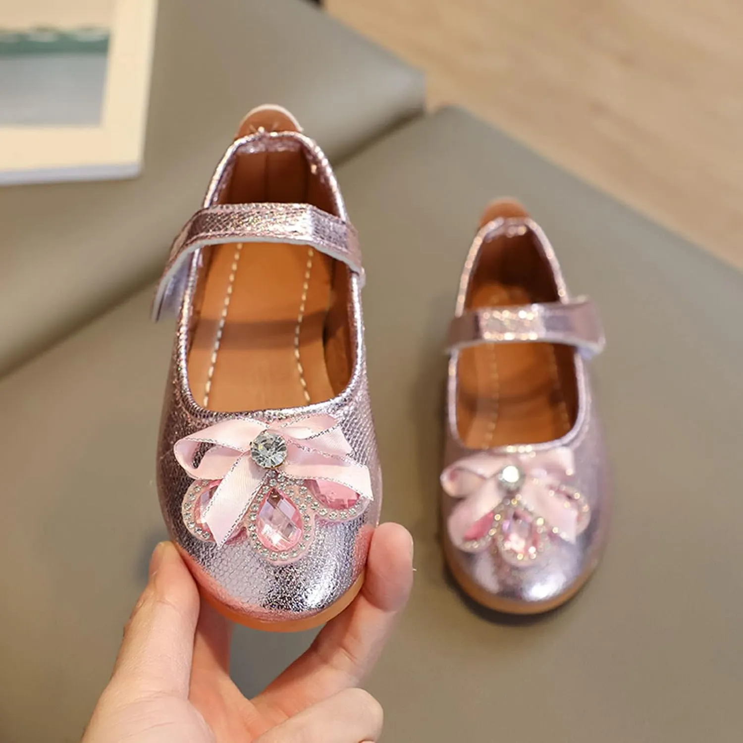 Girls Dress Shoes Low Heel School Girls Wedding Party Mary Jane Pump Shoes Ankle Strap Sandal