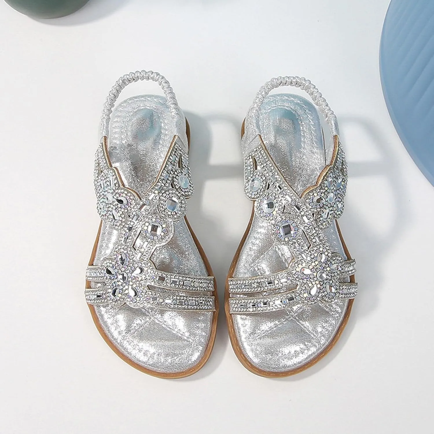 Girls Glitter Beach Shoes Shoes Flat Summer Glitter Boho Comfortable Sandals with Girls Size 3 Sandals