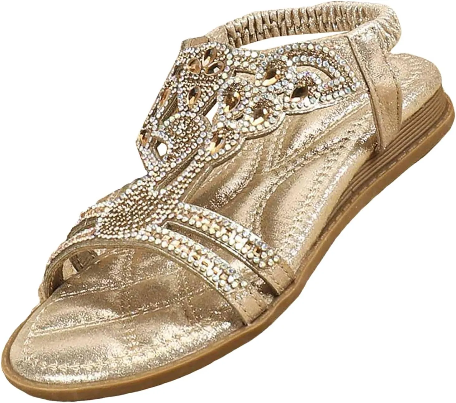 Girls Glitter Beach Shoes Shoes Flat Summer Glitter Boho Comfortable Sandals with Kids Dress Sandals