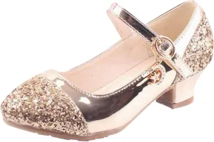 Girls Mary Jane Dress Shoes Low Heels Rhinestones Sparkle Flower Girl Wedding Toddler Girls Pump Shoes
