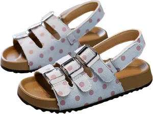 Girls Print Sandal Girls Shoes Comfortable Soft Sole Sandals Fashionable Open Toe Polka Dot Sandals