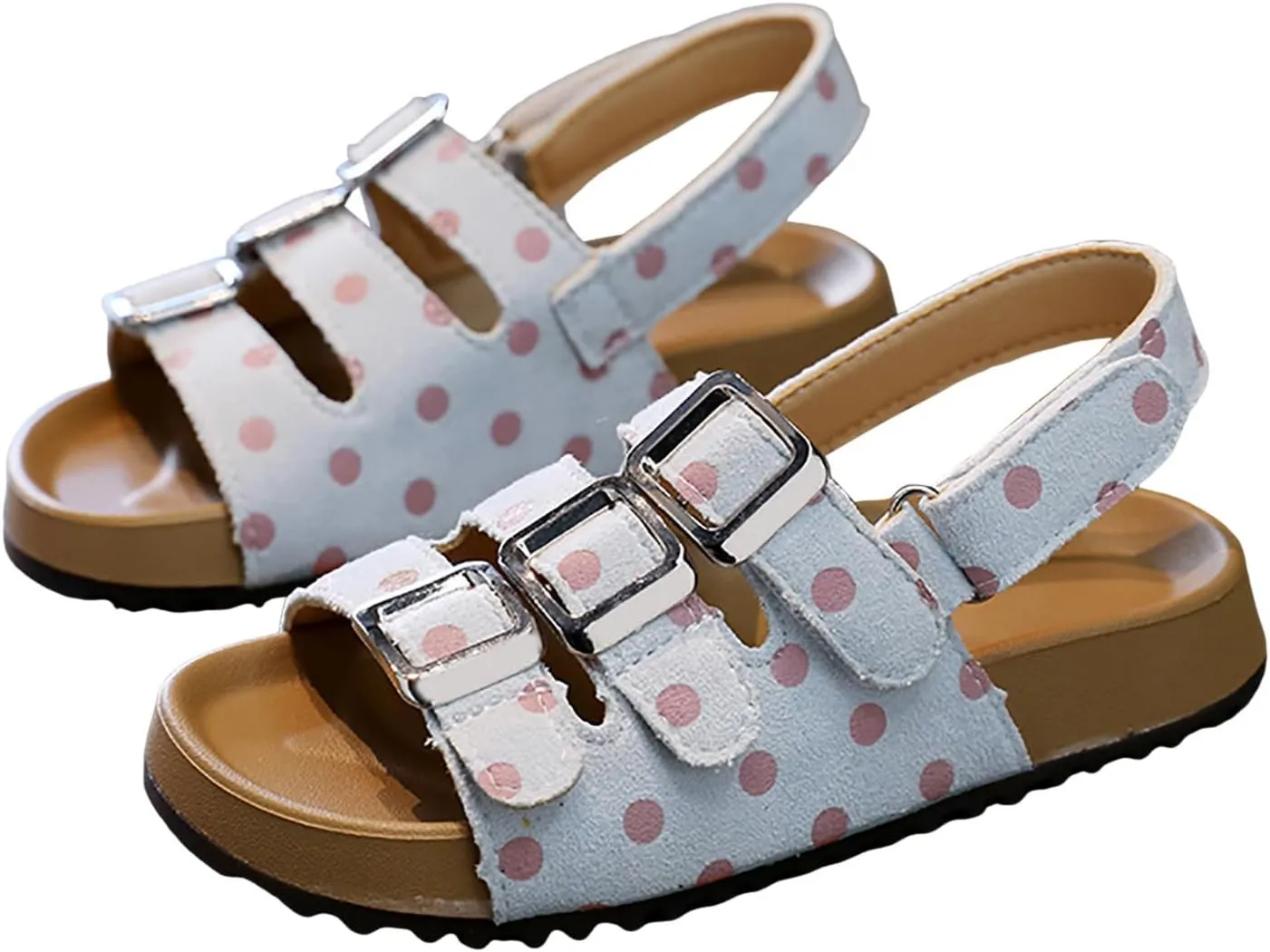 Girls Print Sandal Girls Shoes Comfortable Soft Sole Sandals Fashionable Open Toe Polka Dot Sandals