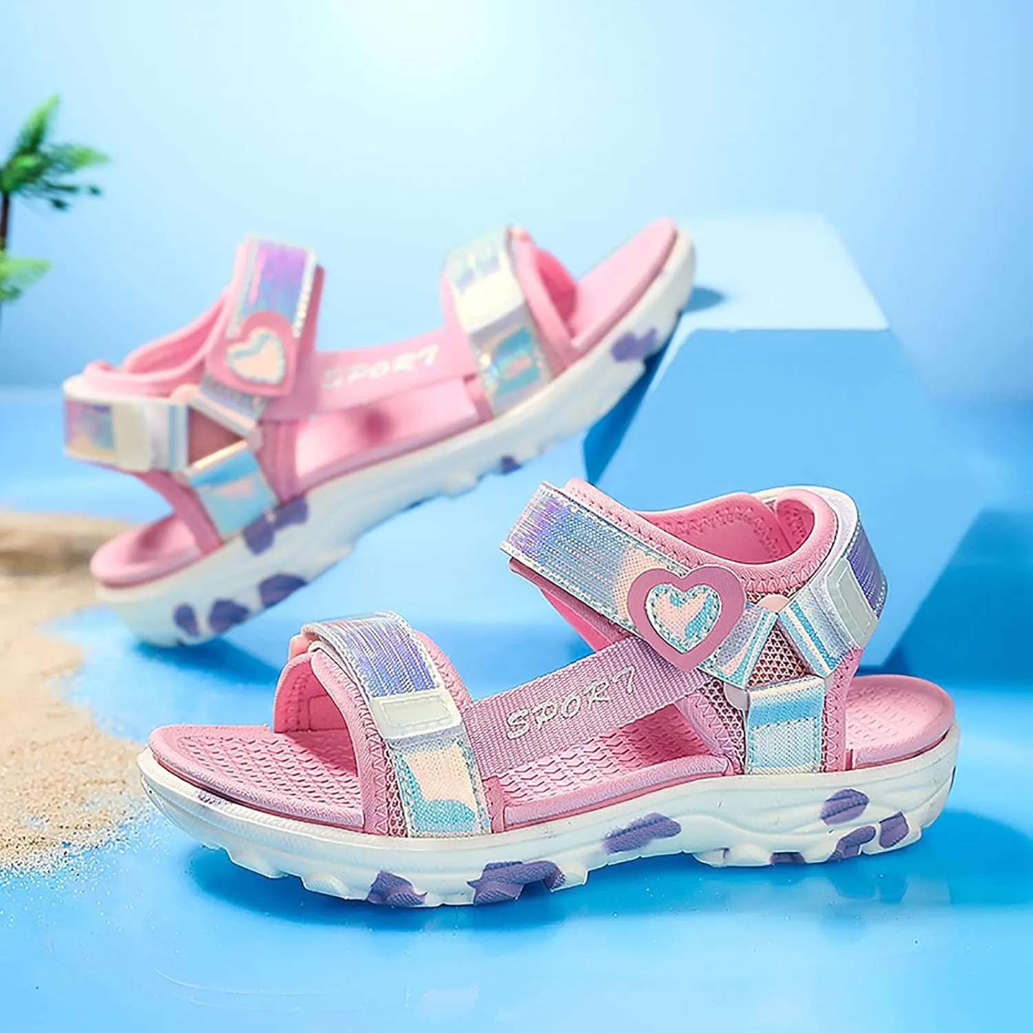 Girls Sandals Comfortable Soft Sole Open Toe Fashionable Casual Girls Light Sandals Little Girl White Toddler Sandles