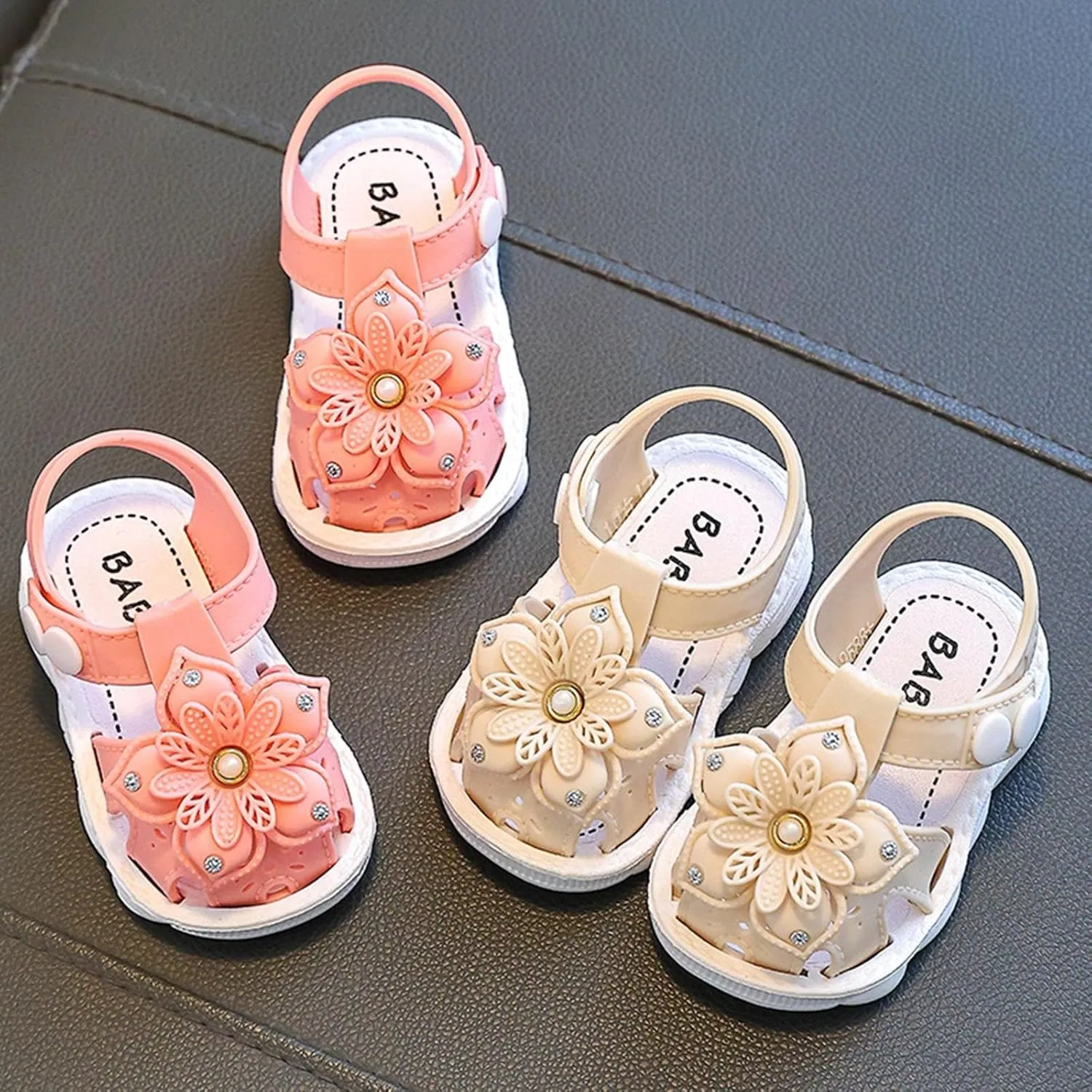 Girl's Sandals Soft Sole Children Shoes Comfortable Soft Sole Sandals Fashionable Flower Beach Bow