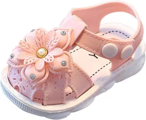Girl's Sandals Soft Sole Children Shoes Comfortable Soft Sole Sandals Fashionable Flower Beach Bow