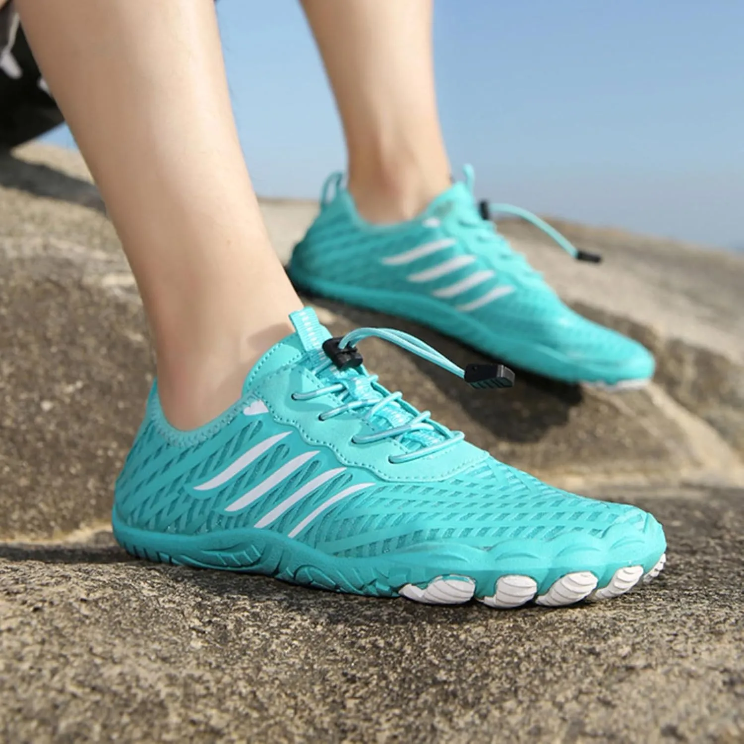 Grounded Footwear for Women Barefoot Shoes Wide Toe Box Casual Walking Shoes Non Slip Footwear for Running, Swimming, Athletic Zero Drop Barefoot Shoe Lightweight Breathable Sneakers Quick Dry