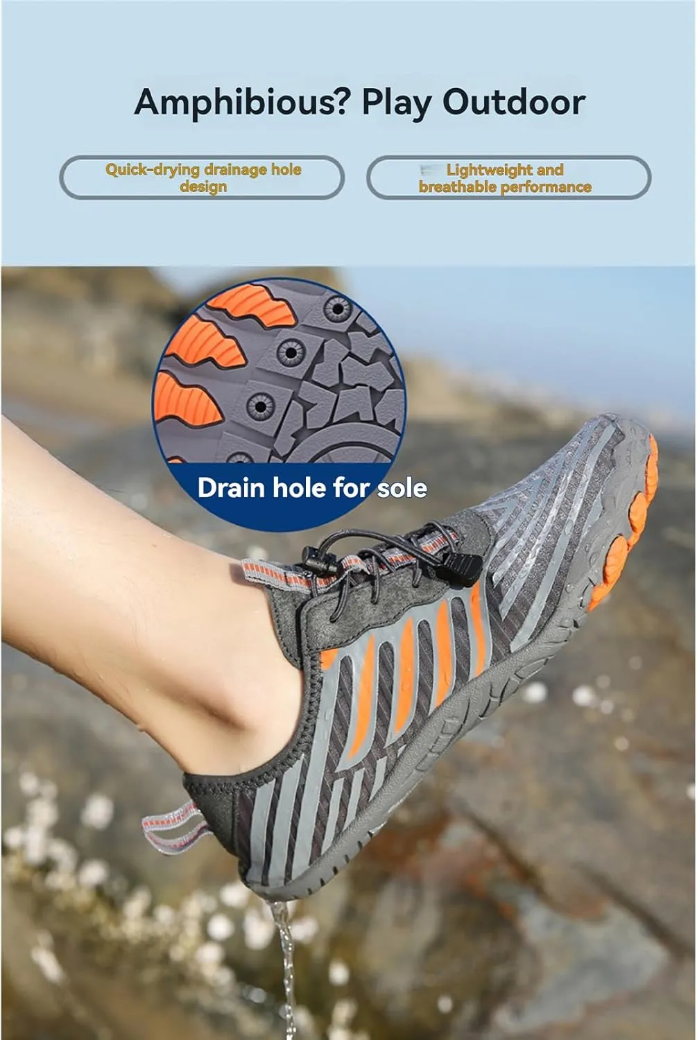 Grounded Footwear for Women Barefoot Shoes Wide Toe Box Casual Walking Shoes Non Slip Footwear for Running, Swimming, Athletic Zero Drop Barefoot Shoe Lightweight Breathable Sneakers Quick Dry