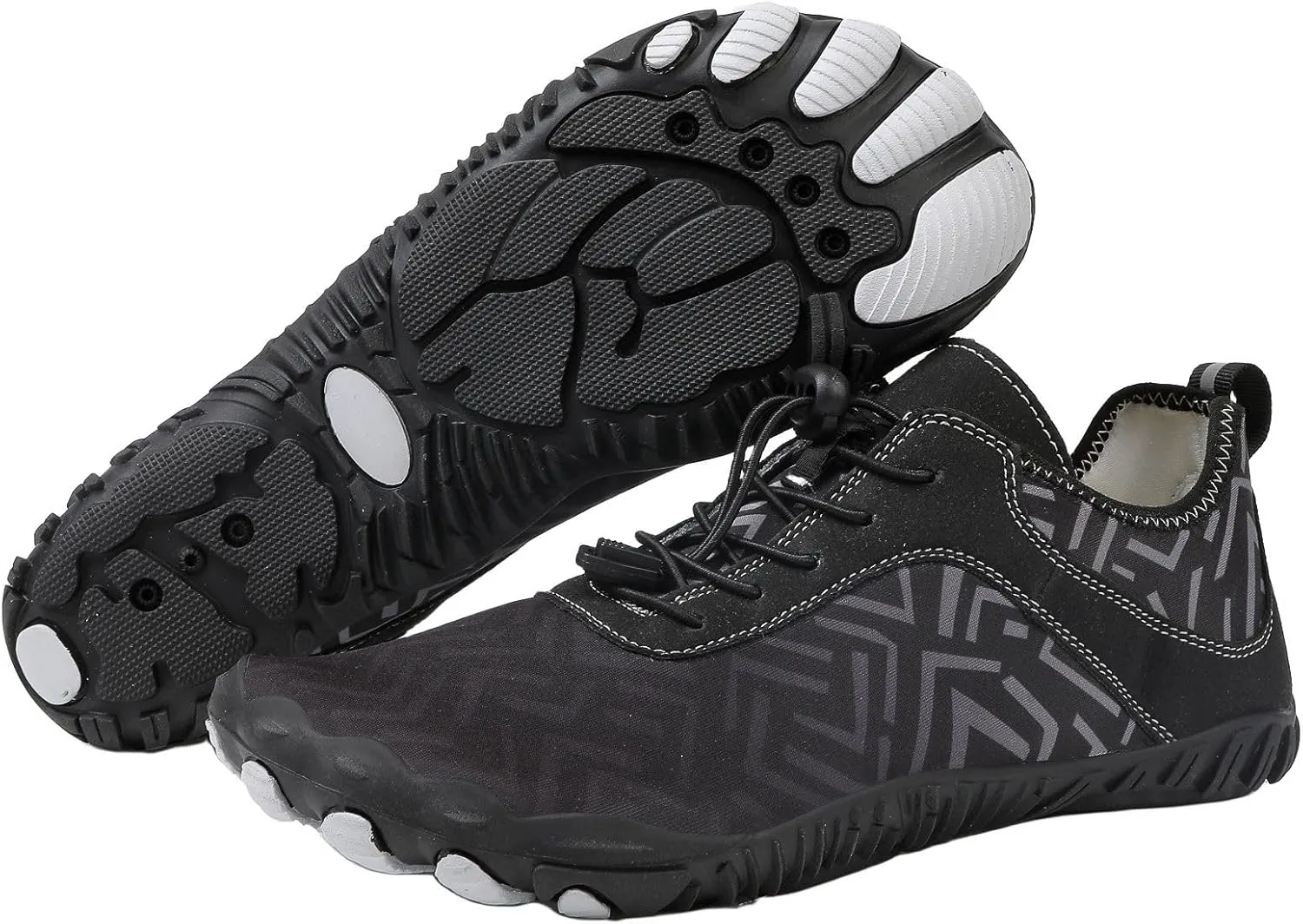 Grounded Footwear for Women Hike Barefoot Shoes Wide Toe Box Zero Drop Summer Beach Shoes Casual Comfortable Walking Shoe Non Slip Neuropathy Socks for Women Lightweight Breathable Sneakers 2025