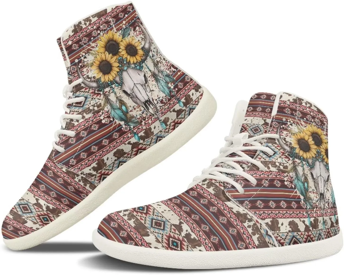 High Top Sneakers for Women Leather Shoes Trendy Men's Barefoot Shoes