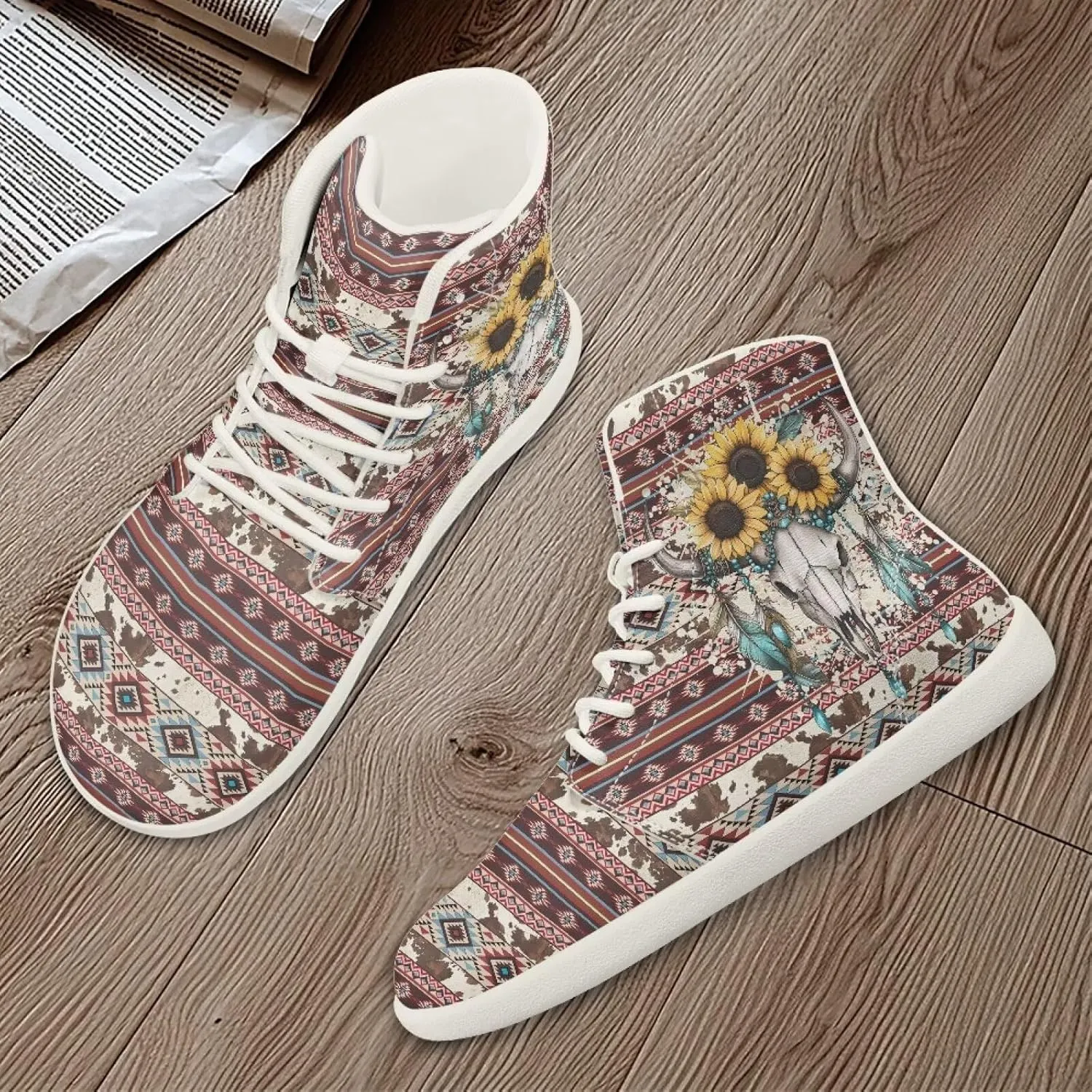 High Top Sneakers for Women Leather Shoes Trendy Men's Barefoot Shoes