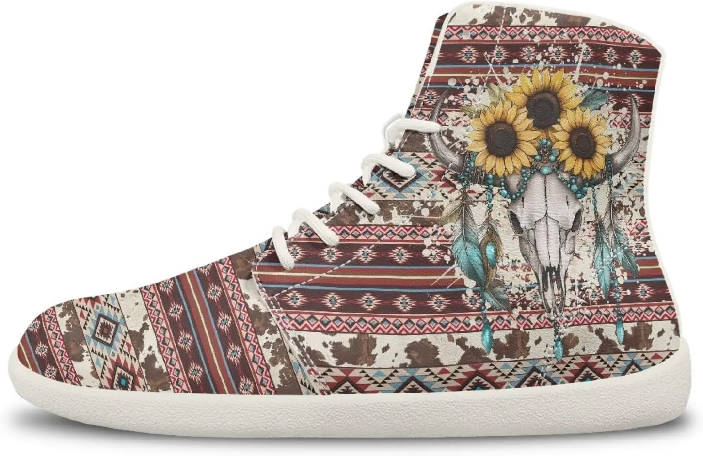 High Top Sneakers for Women Leather Shoes Trendy Men's Barefoot Shoes
