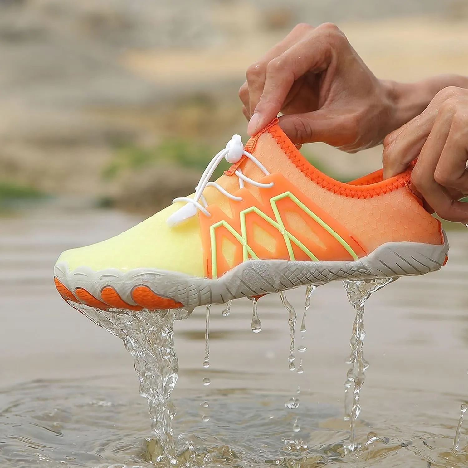 Hike Barefoot Waterproof Trail Running Anti Slip Breathable Quick Dry Lightweight Barefoot Water Shoes Beach Swim Rock Climbing Pool Hiking Walking Boating Fishing Diving Surfing Shoes