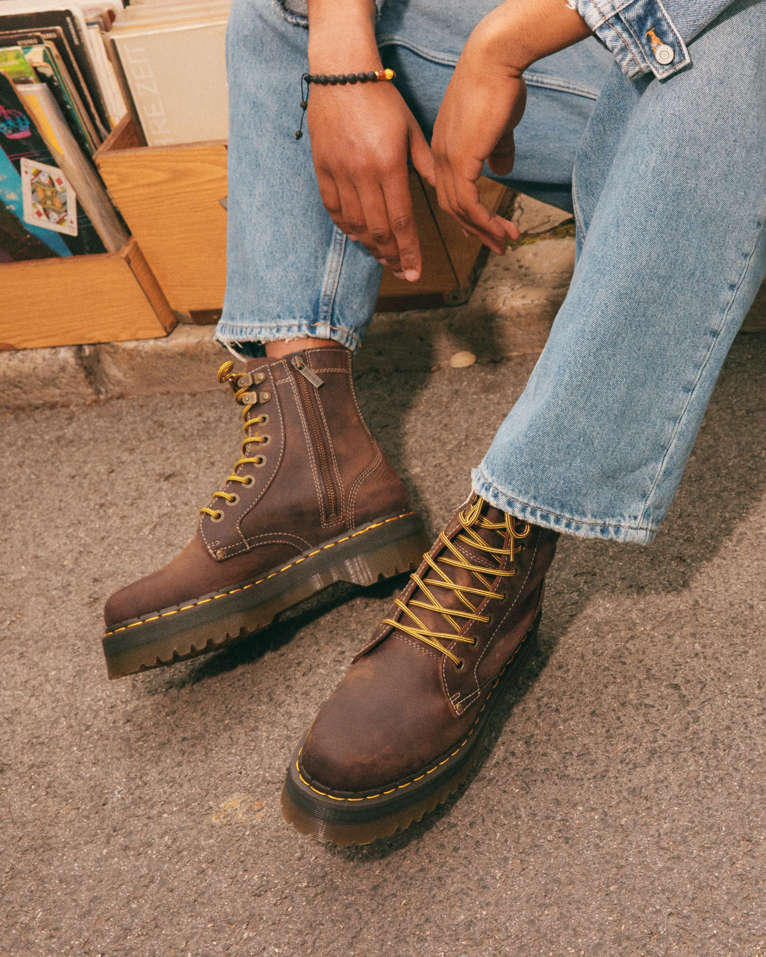 Jadon Booth Arch Crazy Horse Platforms Dr. Martens