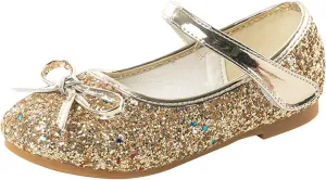 Kid Toddler Girls Glitter Bowknot Mary Jane Shoes Flat Bottom Ballet Princess Sandals Summer Fashion Dress Sandal