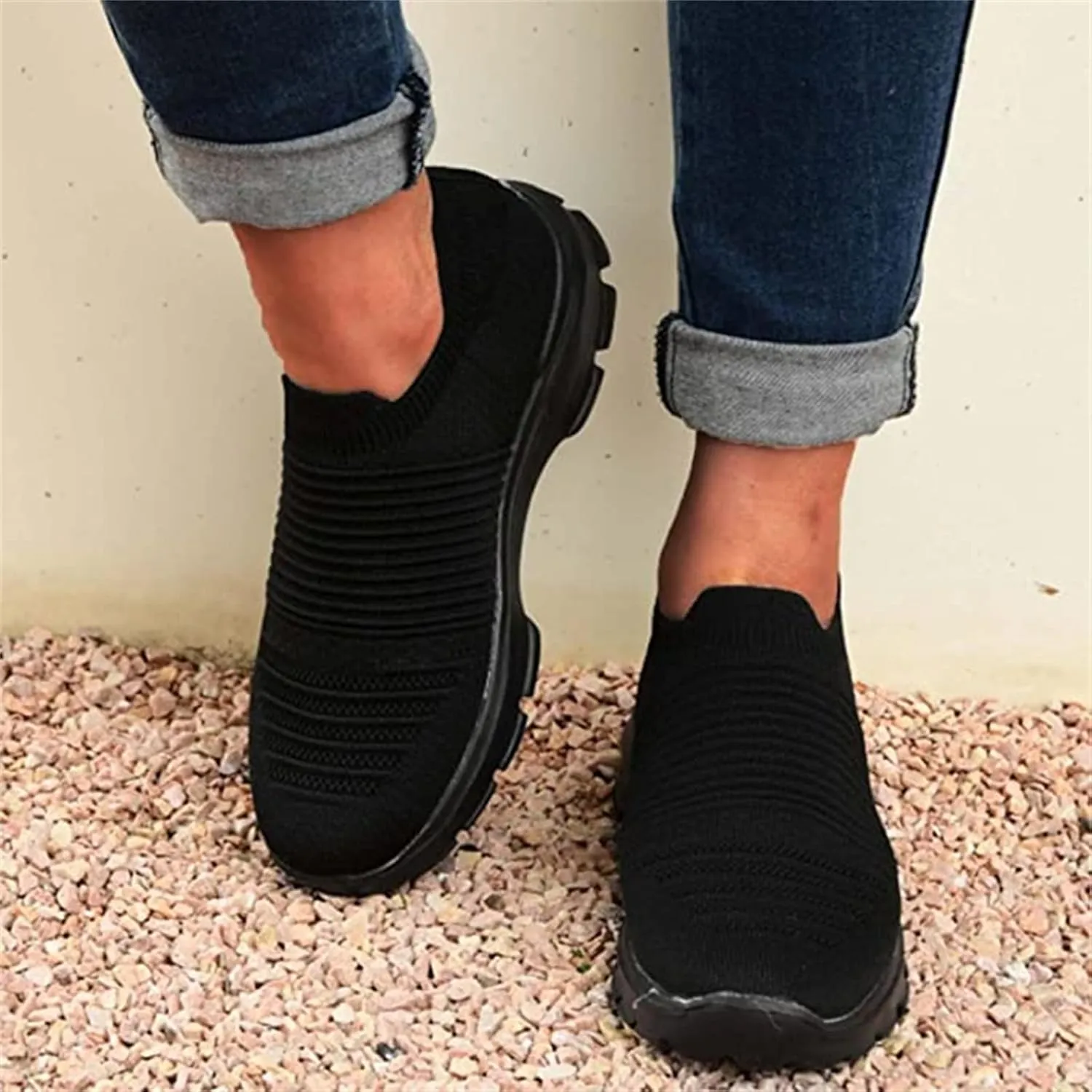 Ladmiple Sneakers For Women Slip On Walking Shoes Dressy Casual Summer Fashion Comfortable Non Slip Flats Loafers