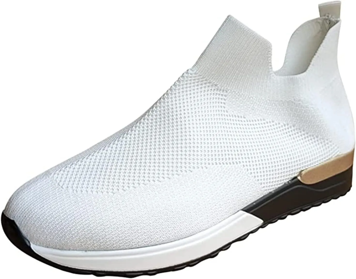 Ladmiple Walking Shoes Women Arch Support Slip On Sneakers Comfort Light Weight Mesh Casual Athletic Tennis Running Sneakers